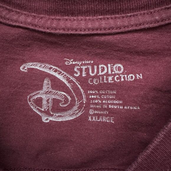 Mickey Mouse and Donald Duck T-Shirt XXL Disney Store Studio Collection Maroon - Picture 2 of 7